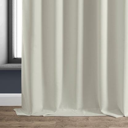 Exclusive Fabrics Faux Linen 100% Blackout Curtains Heat and Light Blocking - (1 Panel)