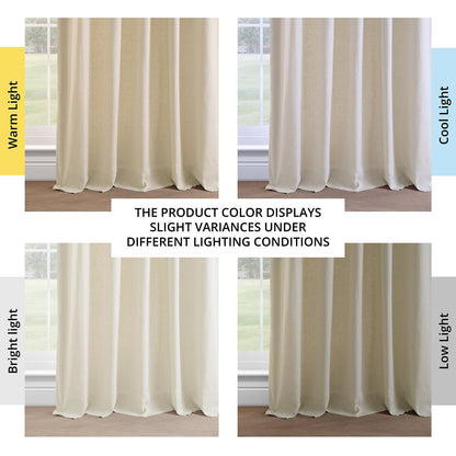 Exclusive Fabrics French Linen Room Darkening Curtains Panel - Elegant luxurious Drapes (1 Panel)