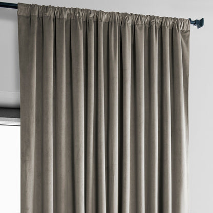 Exclusive Fabrics Extra Wide Heritage Plush Velvet Room Darkening Curtain (1 Panel)
