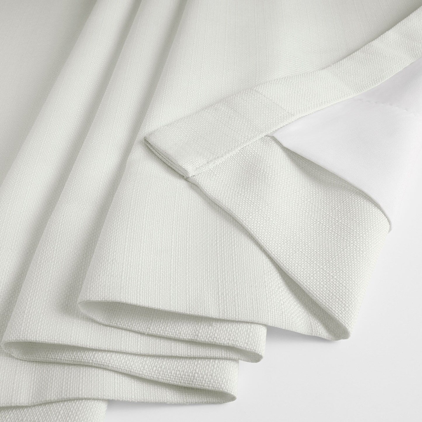 Exclusive Fabrics Italian Faux Linen Room Darkening Curtains for Bedroom & Living Room Curtains - Single Panel Window Curtains