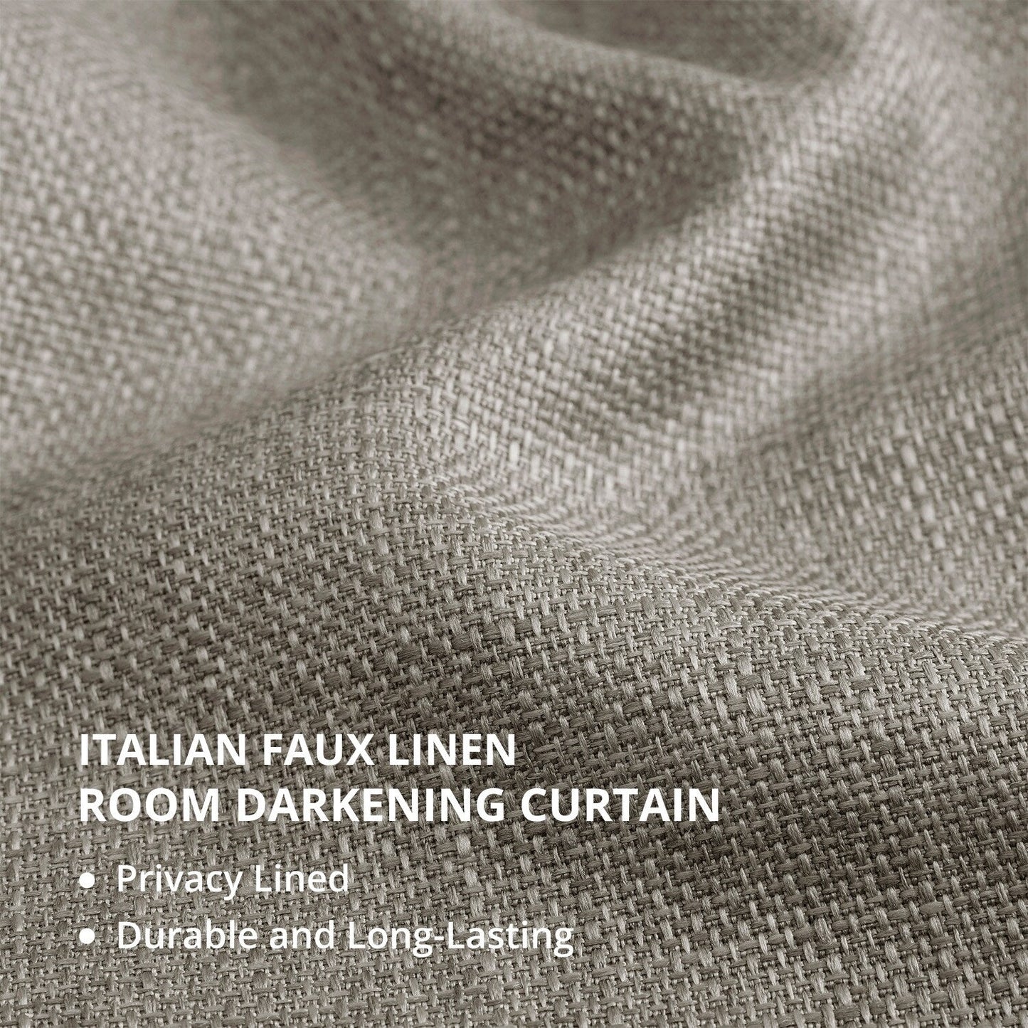 Exclusive Fabrics Italian Faux Linen Room Darkening Curtains for Bedroom & Living Room Curtains - Single Panel Window Curtains