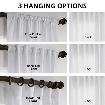 Exclusive Fabrics Italian Faux Linen Room Darkening Curtains for Bedroom & Living Room Curtains - Single Panel Window Curtains