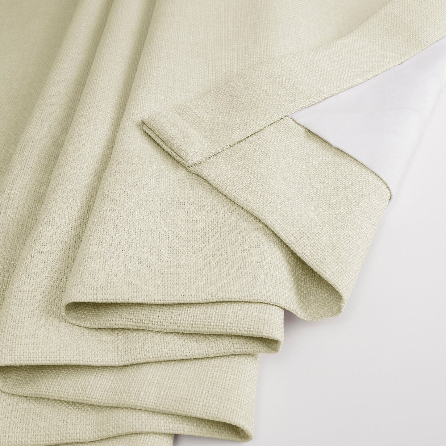 Exclusive Fabrics Italian Faux Linen Room Darkening Curtains for Bedroom & Living Room Curtains - Single Panel Window Curtains