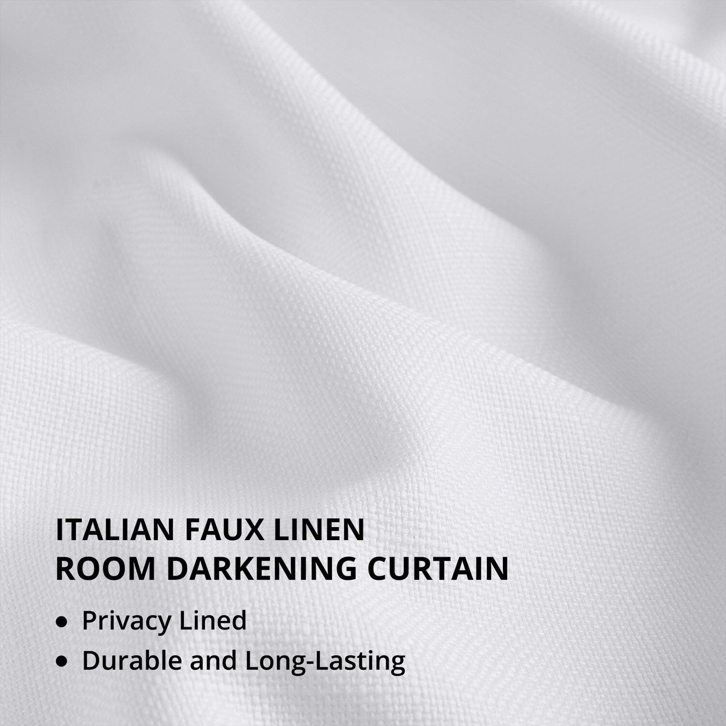 Exclusive Fabrics Italian Faux Linen Room Darkening Curtains for Bedroom & Living Room Curtains - Single Panel Window Curtains