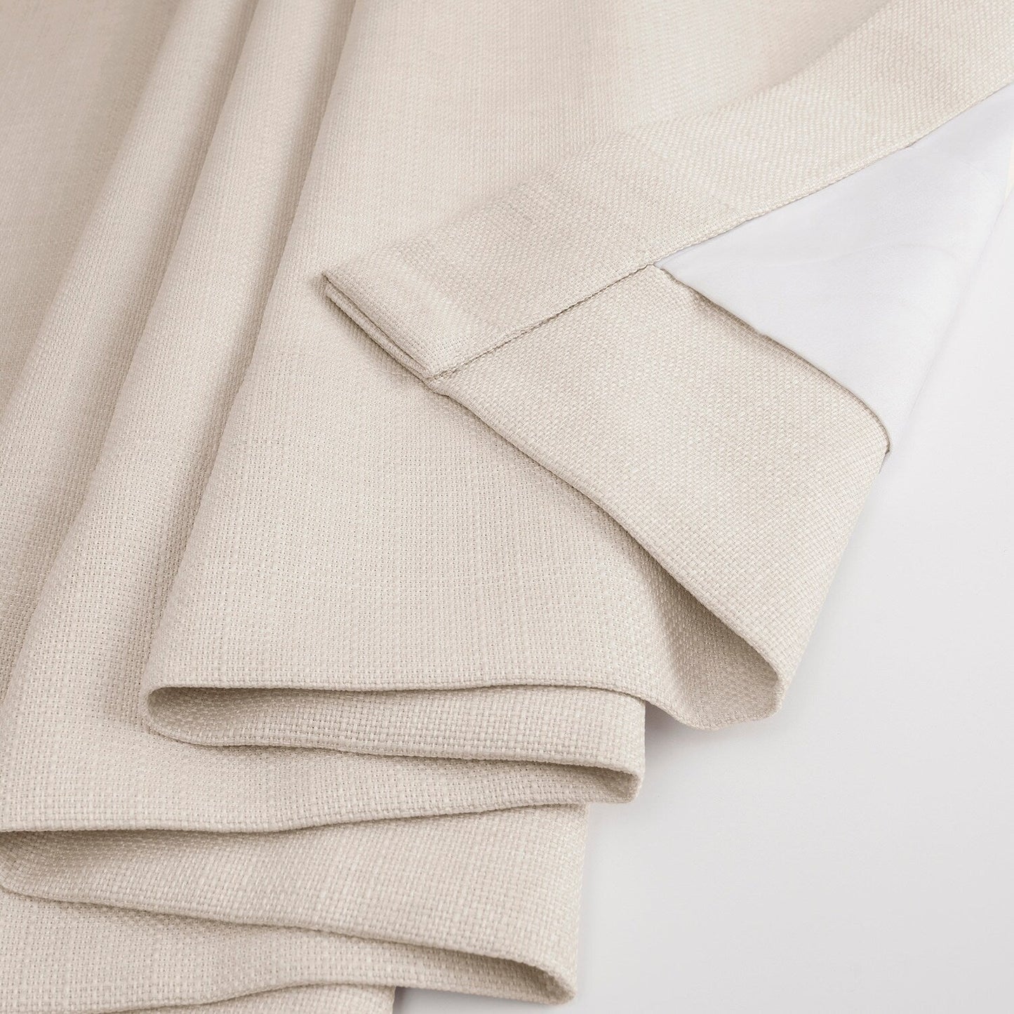 Exclusive Fabrics Italian Faux Linen Room Darkening Curtains for Bedroom & Living Room Curtains - Single Panel Window Curtains