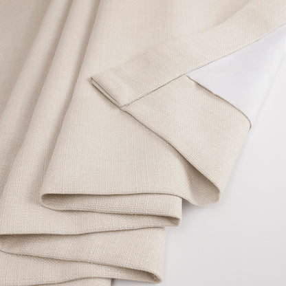 Exclusive Fabrics Italian Faux Linen Room Darkening Curtains for Bedroom & Living Room Curtains - Single Panel Window Curtains