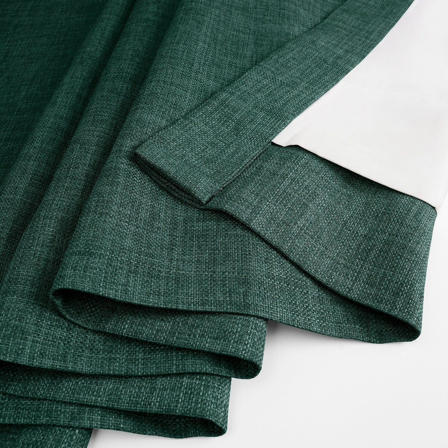 Exclusive Fabrics Italian Faux Linen Room Darkening Curtains for Bedroom & Living Room Curtains - Single Panel Window Curtains