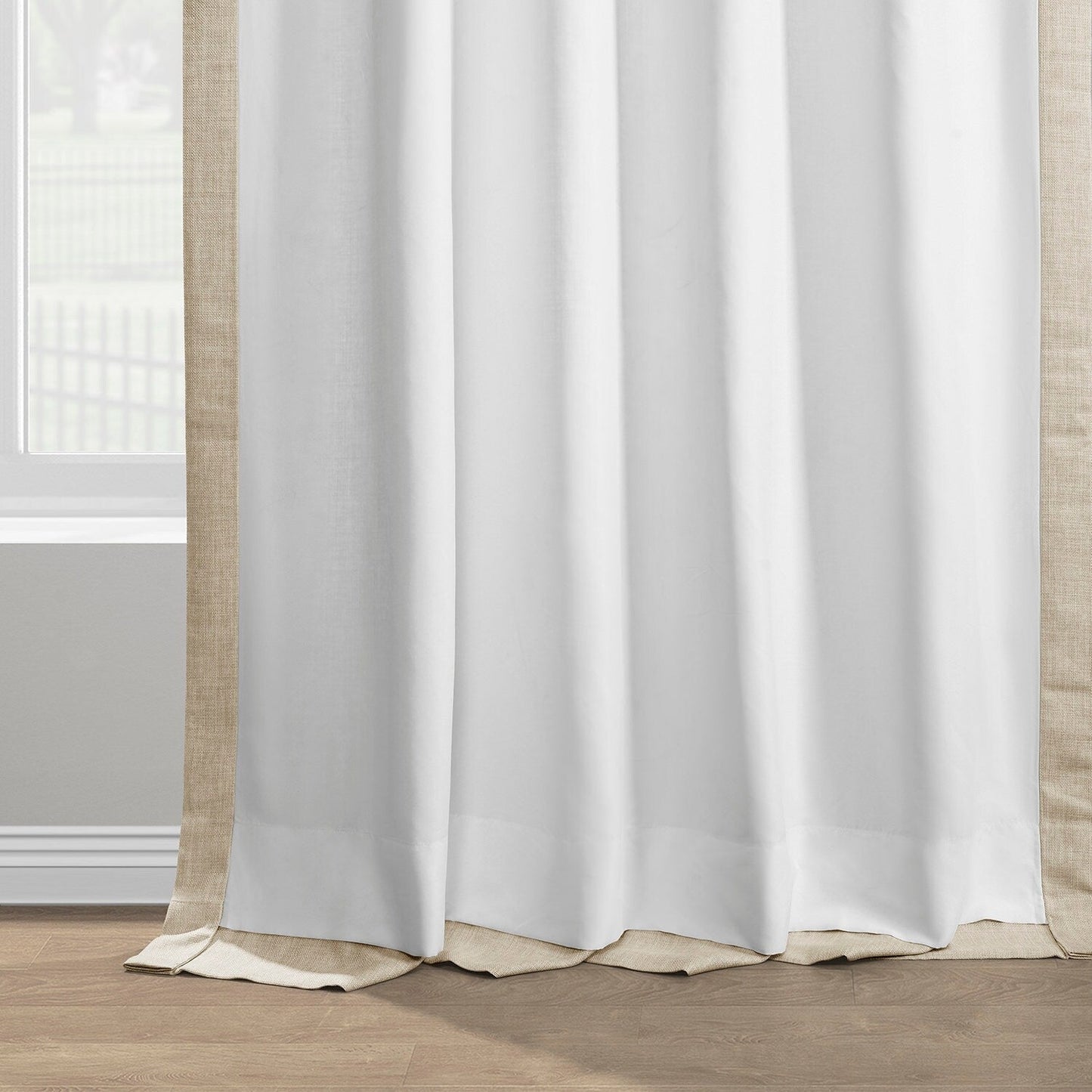 Exclusive Fabrics Italian Faux Linen Room Darkening Curtains for Bedroom & Living Room Curtains - Single Panel Window Curtains