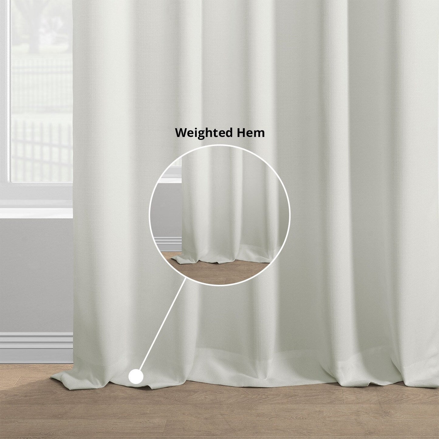 Exclusive Fabrics Italian Faux Linen Room Darkening Curtains for Bedroom & Living Room Curtains - Single Panel Window Curtains