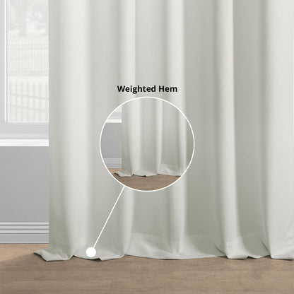 Exclusive Fabrics Italian Faux Linen Room Darkening Curtains for Bedroom & Living Room Curtains - Single Panel Window Curtains