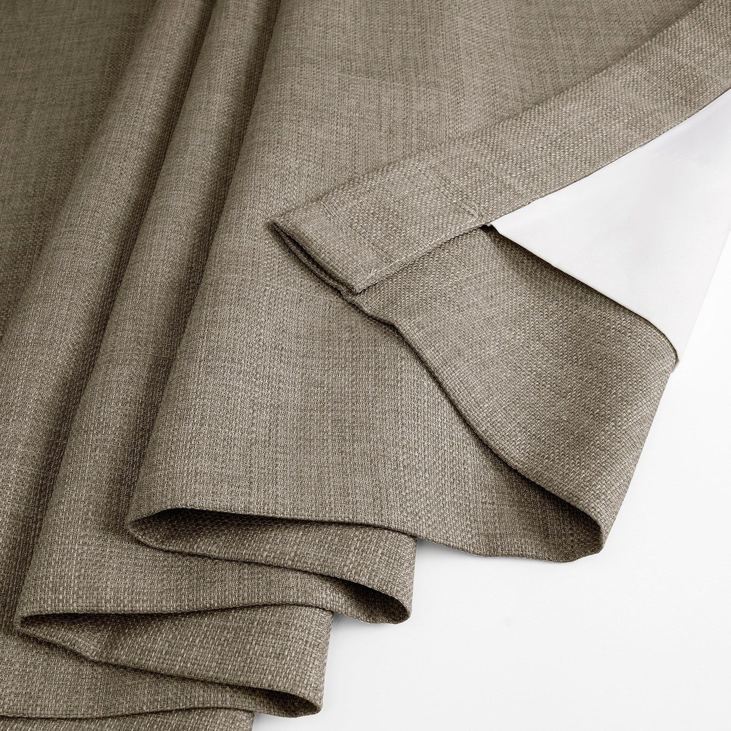 Exclusive Fabrics Italian Faux Linen Room Darkening Curtains for Bedroom & Living Room Curtains - Single Panel Window Curtains