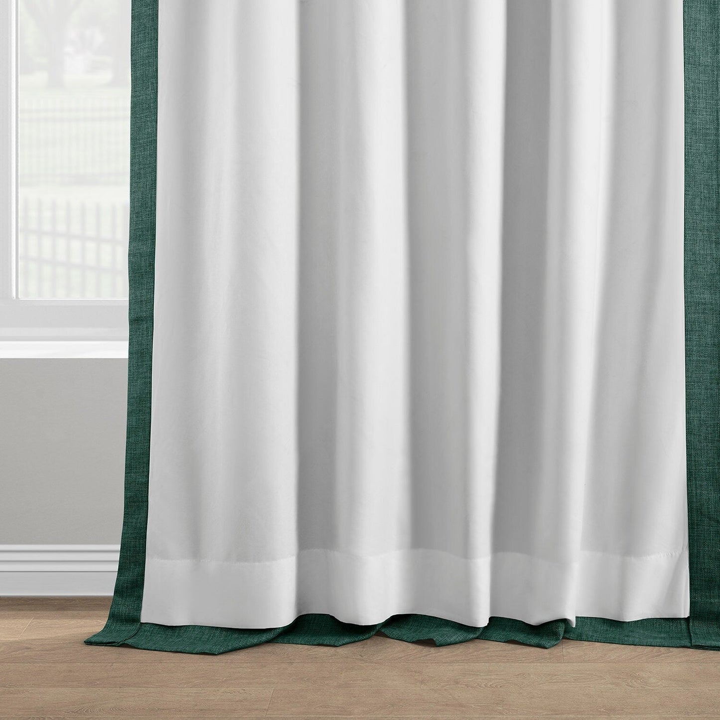 Exclusive Fabrics Italian Faux Linen Room Darkening Curtains for Bedroom & Living Room Curtains - Single Panel Window Curtains