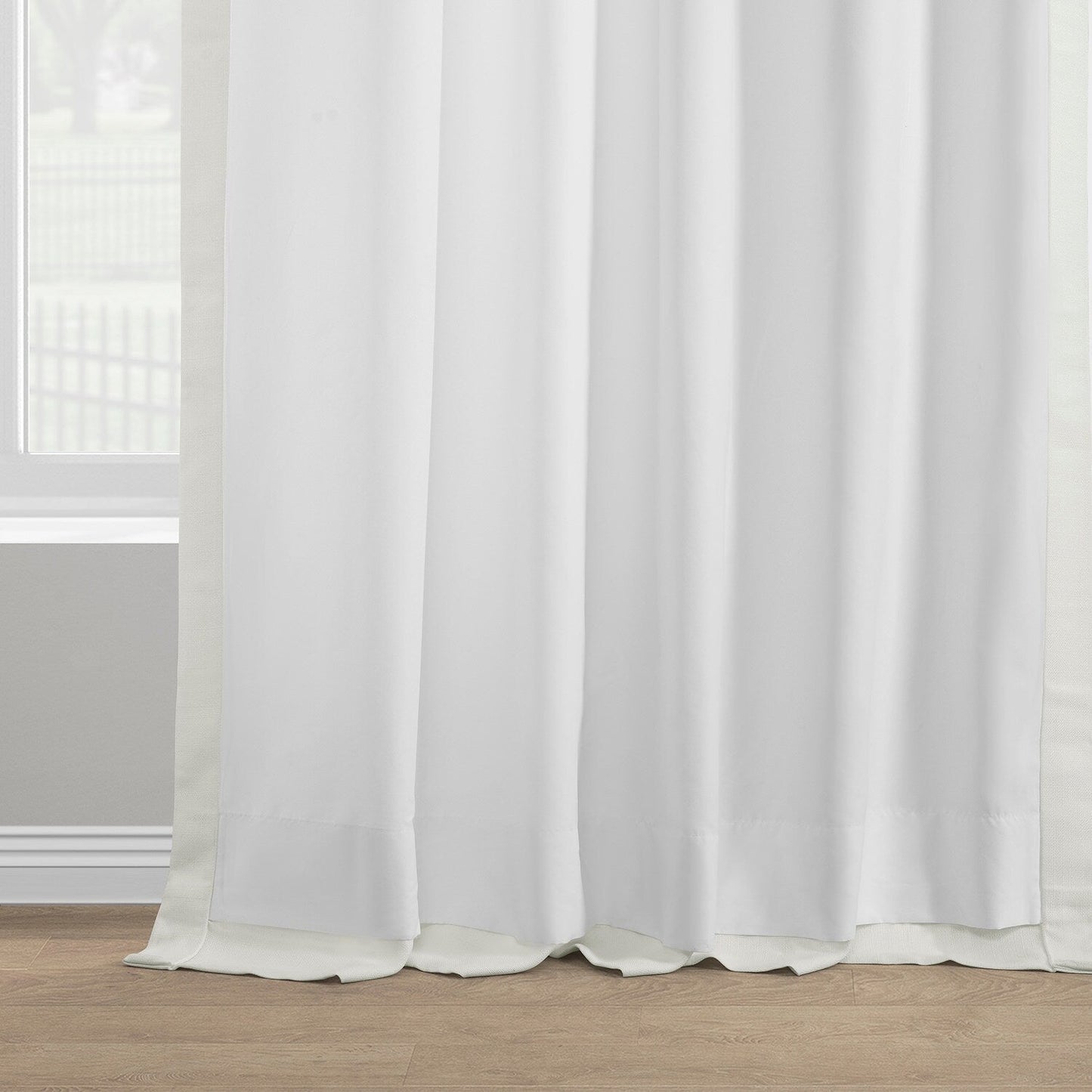 Exclusive Fabrics Italian Faux Linen Room Darkening Curtains for Bedroom & Living Room Curtains - Single Panel Window Curtains