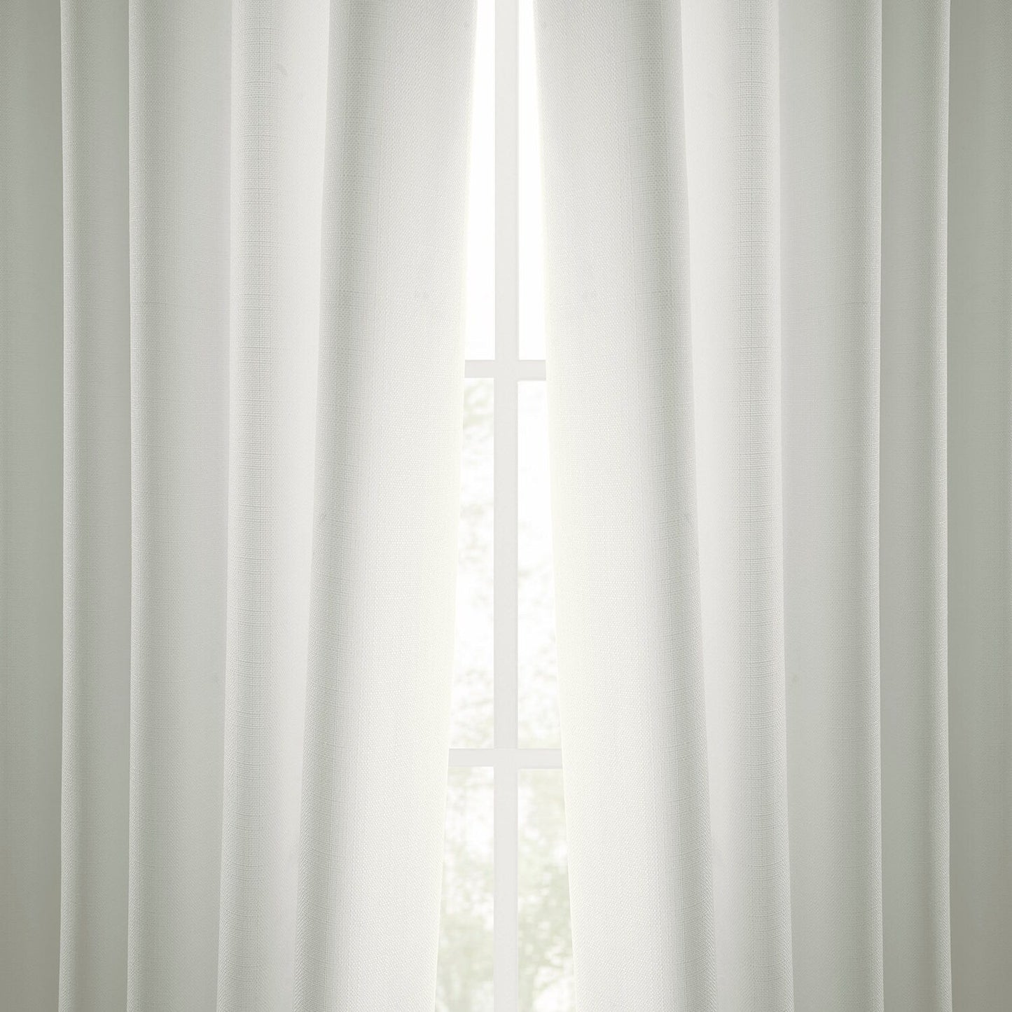 Exclusive Fabrics Italian Faux Linen Room Darkening Curtains for Bedroom & Living Room Curtains - Single Panel Window Curtains