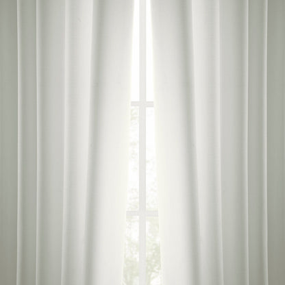 Exclusive Fabrics Italian Faux Linen Room Darkening Curtains for Bedroom & Living Room Curtains - Single Panel Window Curtains