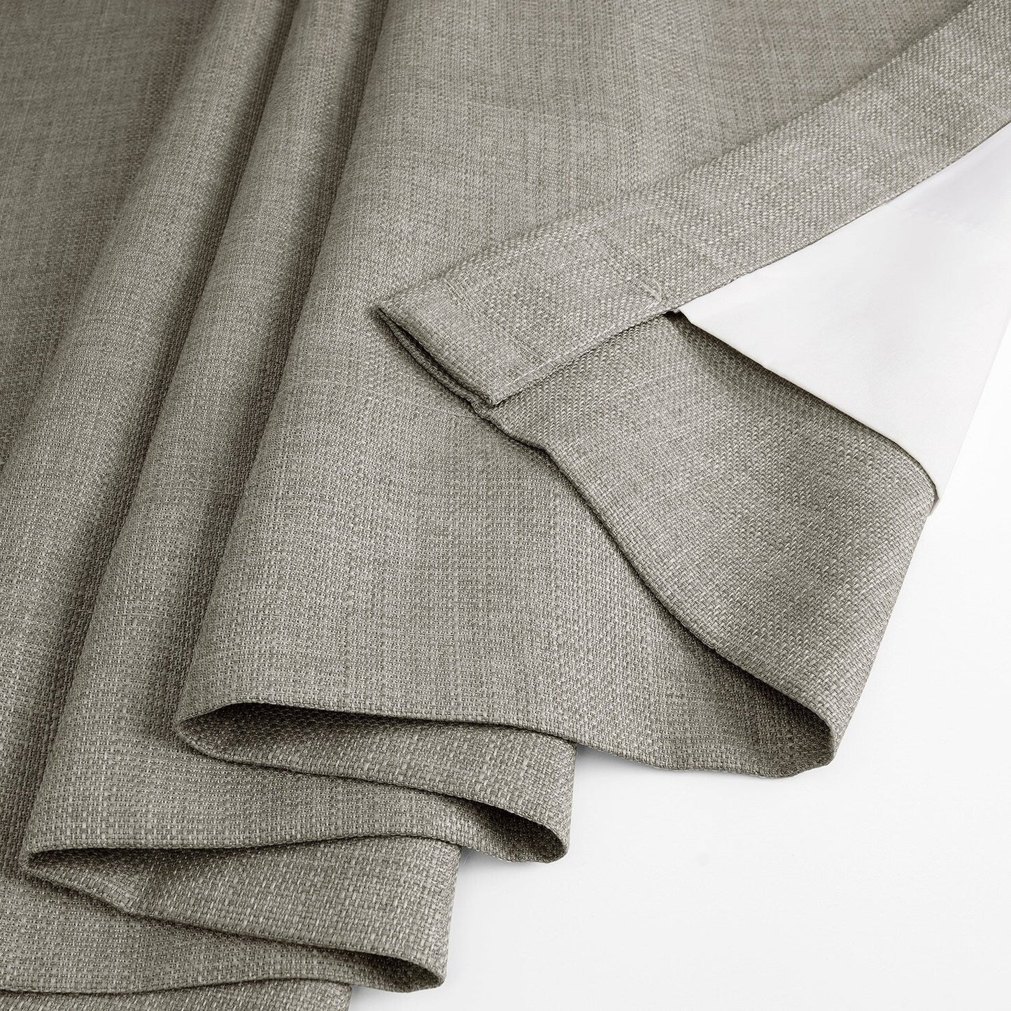 Exclusive Fabrics Italian Faux Linen Room Darkening Curtains for Bedroom & Living Room Curtains - Single Panel Window Curtains