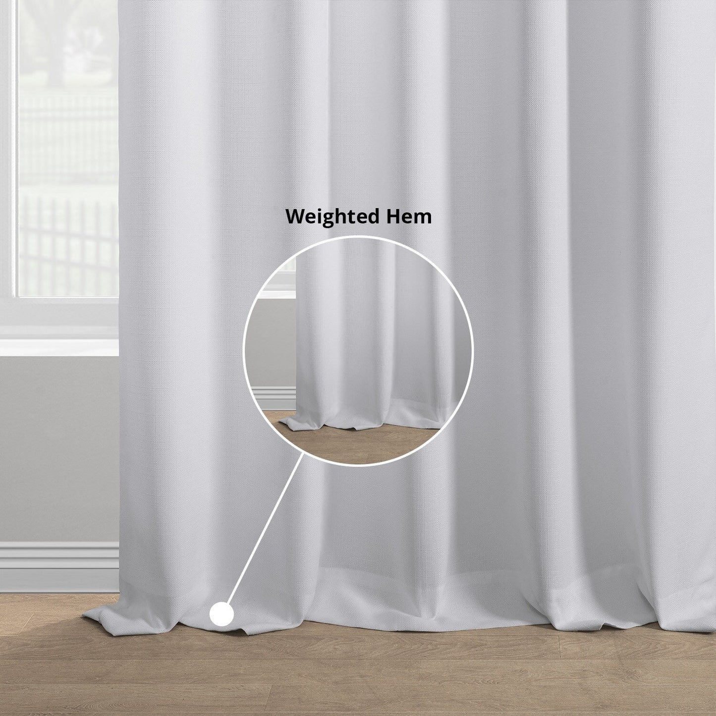 Exclusive Fabrics Italian Faux Linen Room Darkening Curtains for Bedroom & Living Room Curtains - Single Panel Window Curtains