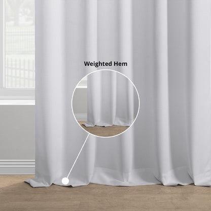 Exclusive Fabrics Italian Faux Linen Room Darkening Curtains for Bedroom & Living Room Curtains - Single Panel Window Curtains