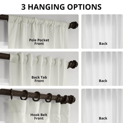 Exclusive Fabrics Italian Faux Linen Room Darkening Curtains for Bedroom & Living Room Curtains - Single Panel Window Curtains