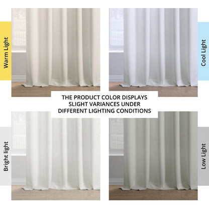 Exclusive Fabrics Italian Faux Linen Room Darkening Curtains for Bedroom & Living Room Curtains - Single Panel Window Curtains