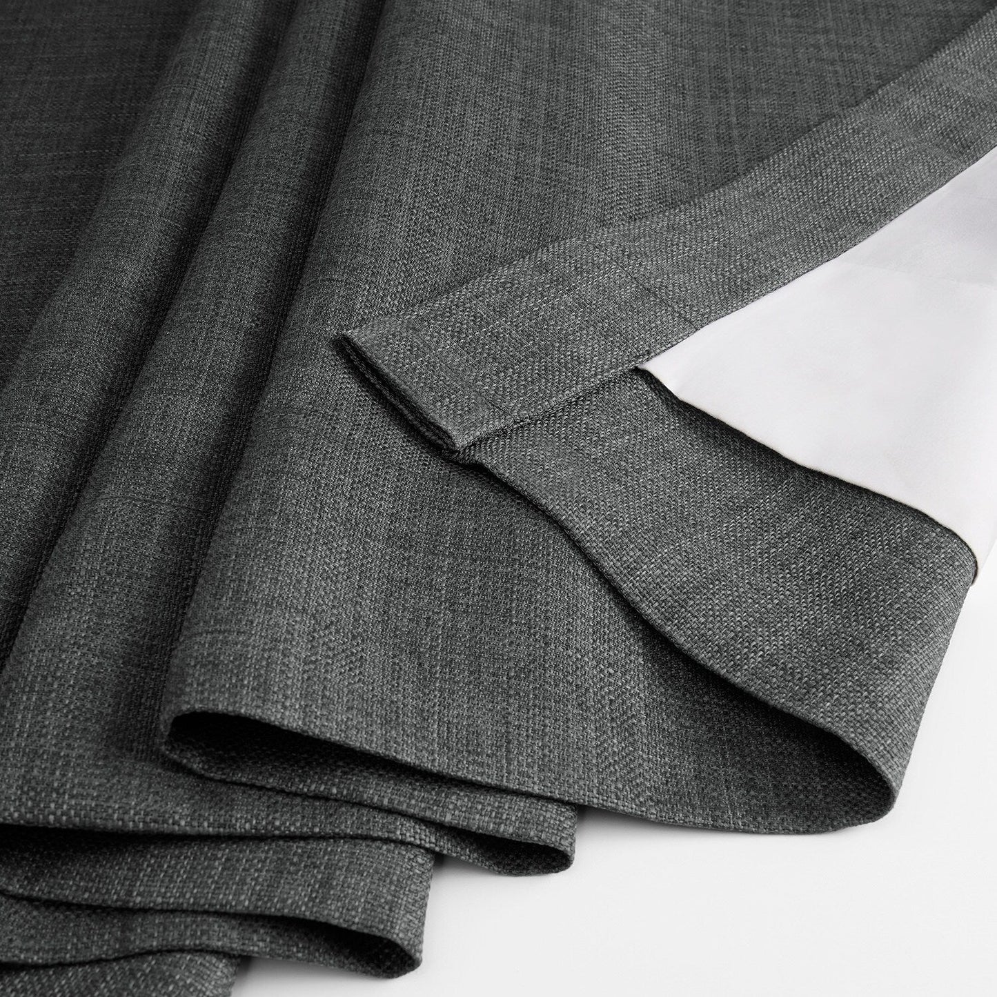 Exclusive Fabrics Italian Faux Linen Room Darkening Curtains for Bedroom & Living Room Curtains - Single Panel Window Curtains