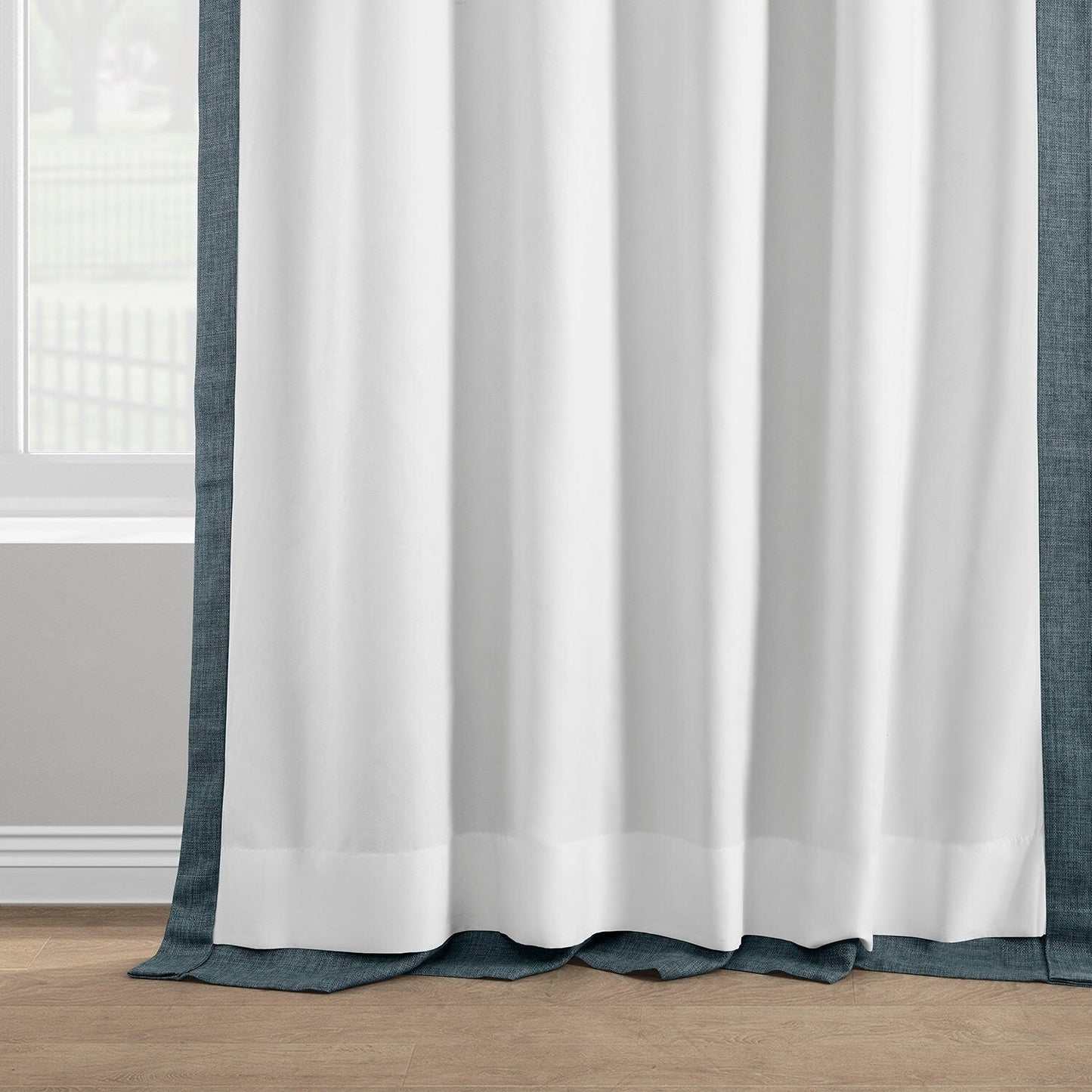 Exclusive Fabrics Italian Faux Linen Room Darkening Curtains for Bedroom & Living Room Curtains - Single Panel Window Curtains