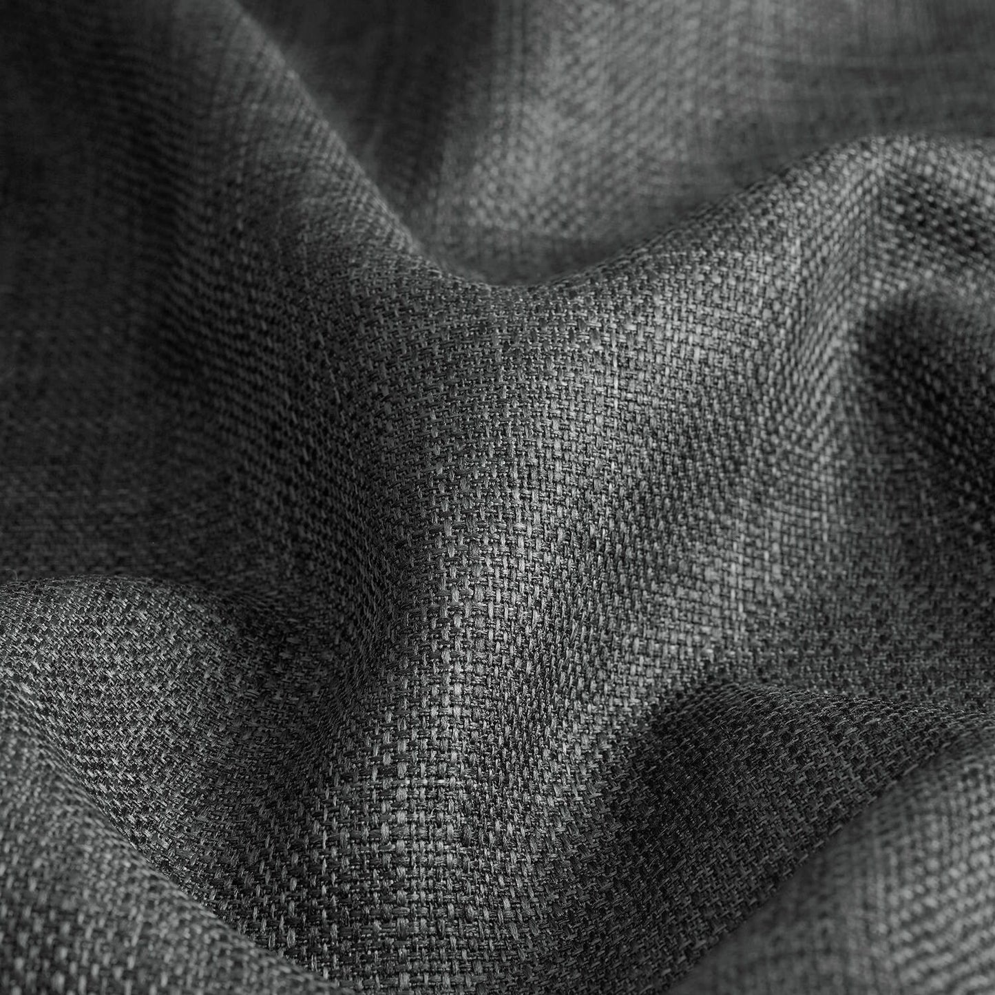 Exclusive Fabrics Italian Faux Linen Room Darkening Curtains for Bedroom & Living Room Curtains - Single Panel Window Curtains