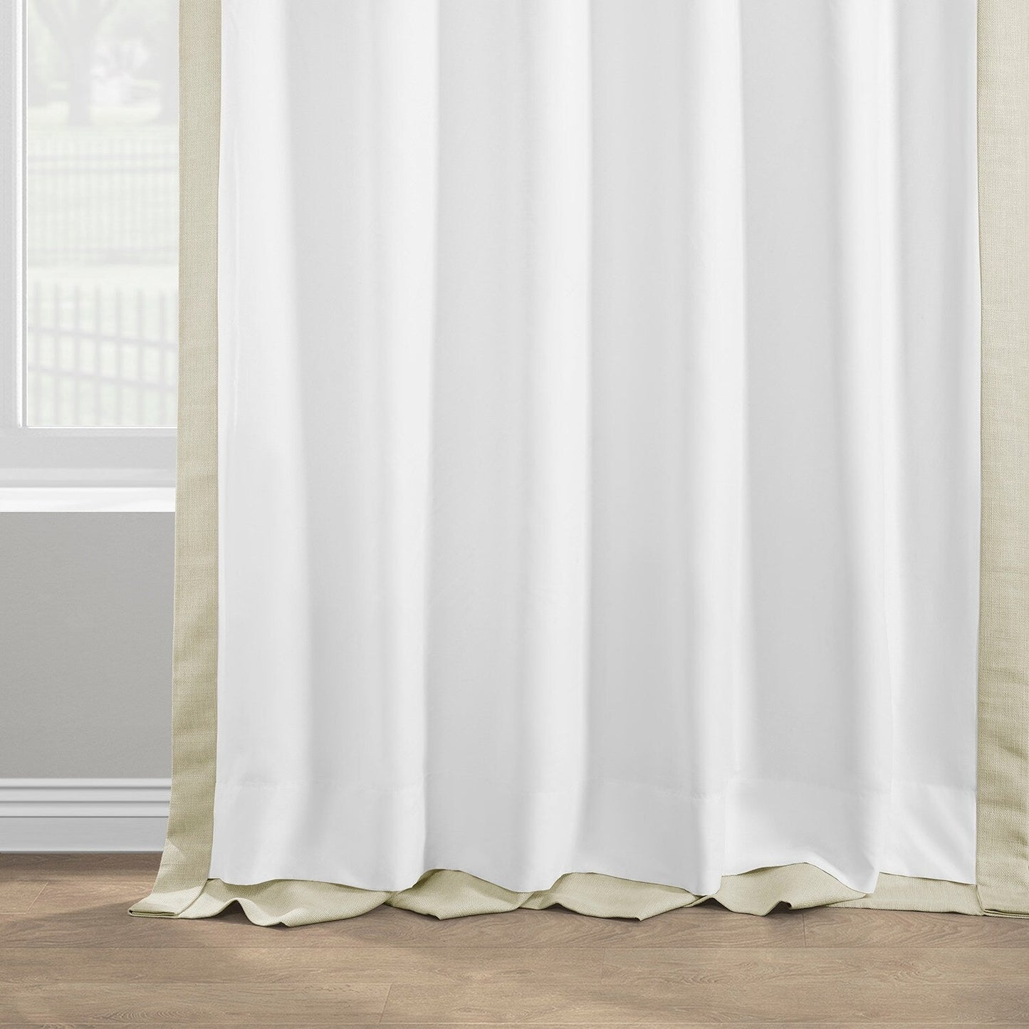 Exclusive Fabrics Italian Faux Linen Room Darkening Curtains for Bedroom & Living Room Curtains - Single Panel Window Curtains
