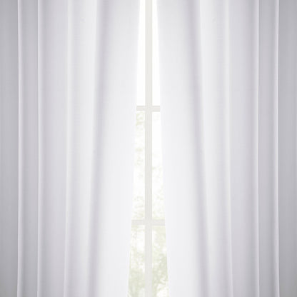 Exclusive Fabrics Italian Faux Linen Room Darkening Curtains for Bedroom & Living Room Curtains - Single Panel Window Curtains