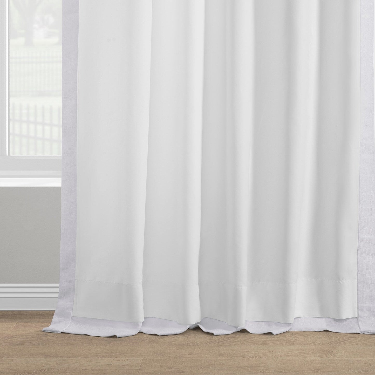 Exclusive Fabrics Italian Faux Linen Room Darkening Curtains for Bedroom & Living Room Curtains - Single Panel Window Curtains