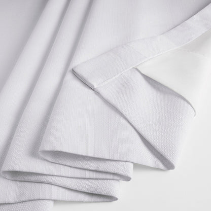 Exclusive Fabrics Italian Faux Linen Room Darkening Curtains for Bedroom & Living Room Curtains - Single Panel Window Curtains