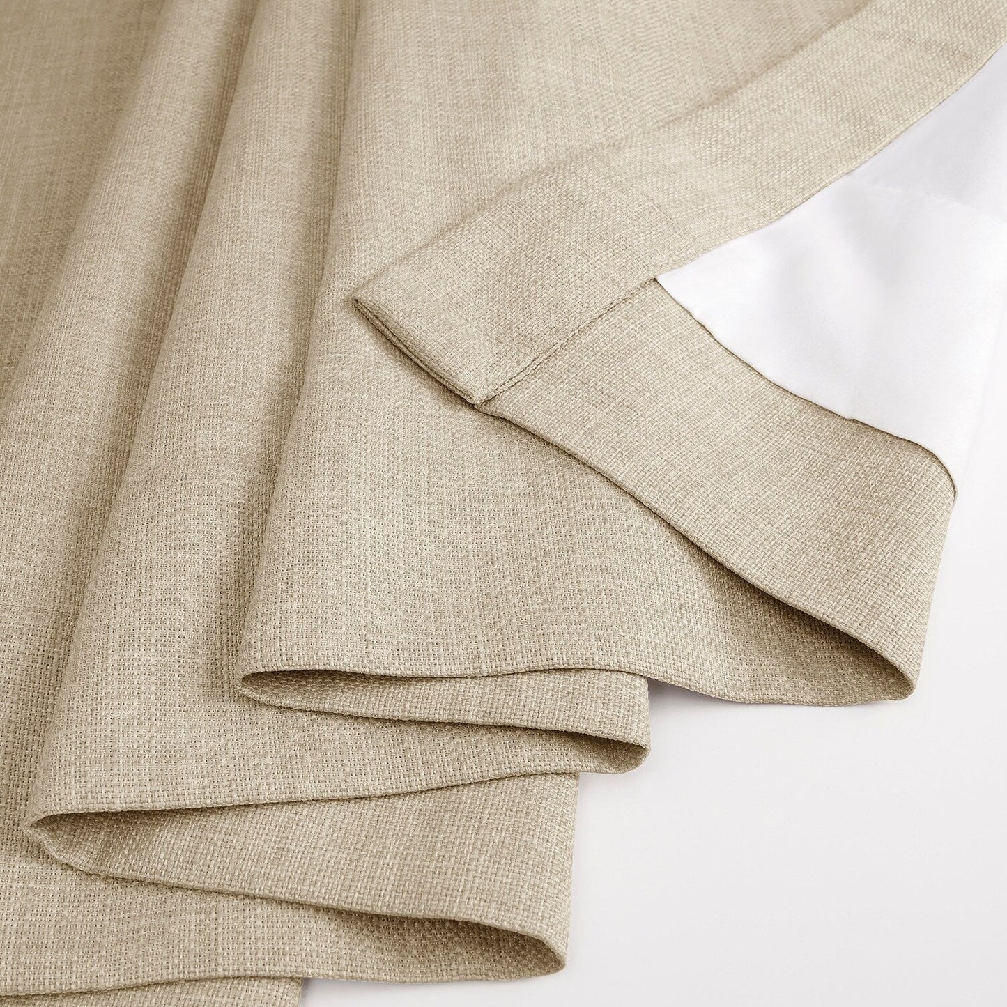 Exclusive Fabrics Italian Faux Linen Room Darkening Curtains for Bedroom & Living Room Curtains - Single Panel Window Curtains