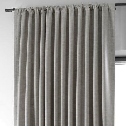 Exclusive Fabrics Extra Wide Performance Linen Blackout Curtains (1 Panel) Thermal Insulated Window Curtains