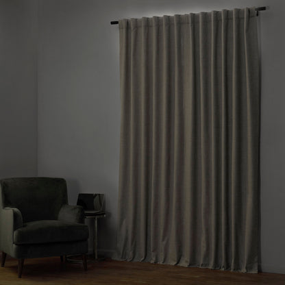Exclusive Fabrics Extra Wide Performance Linen Blackout Curtains (1 Panel) Thermal Insulated Window Curtains