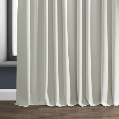 Exclusive Fabrics Extra Wide Performance Linen Blackout Curtains (1 Panel) Thermal Insulated Window Curtains
