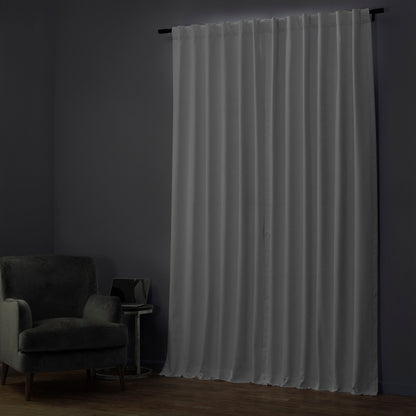 Exclusive Fabrics Extra Wide Performance Linen Blackout Curtains (1 Panel) Thermal Insulated Window Curtains