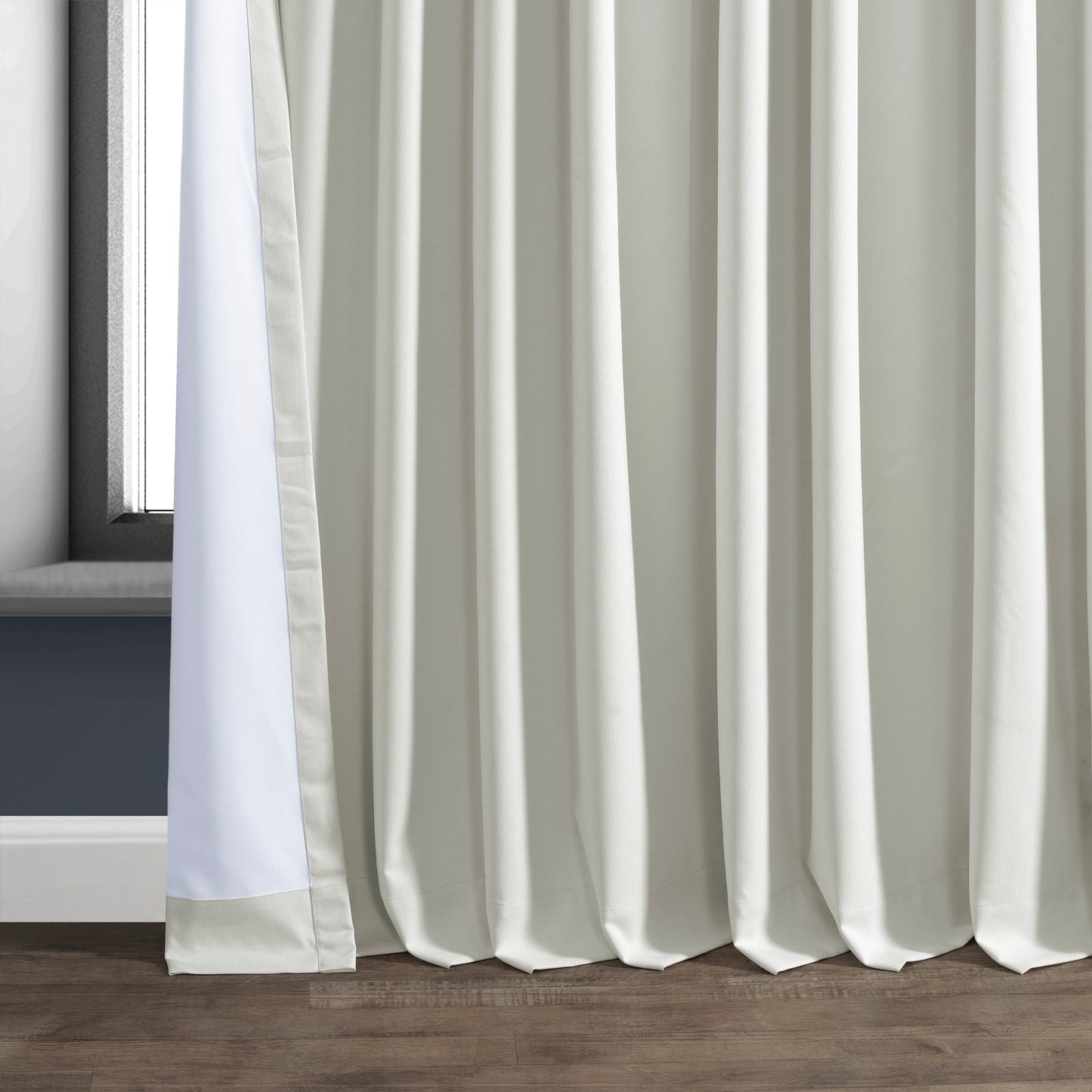 Exclusive Fabrics Extra Wide Performance Linen Blackout Curtains (1 Panel) Thermal Insulated Window Curtains