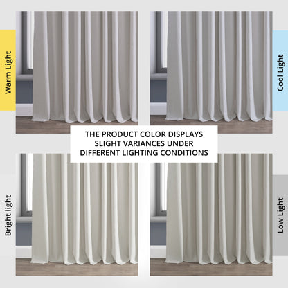 Exclusive Fabrics Extra Wide Performance Linen Blackout Curtains (1 Panel) Thermal Insulated Window Curtains