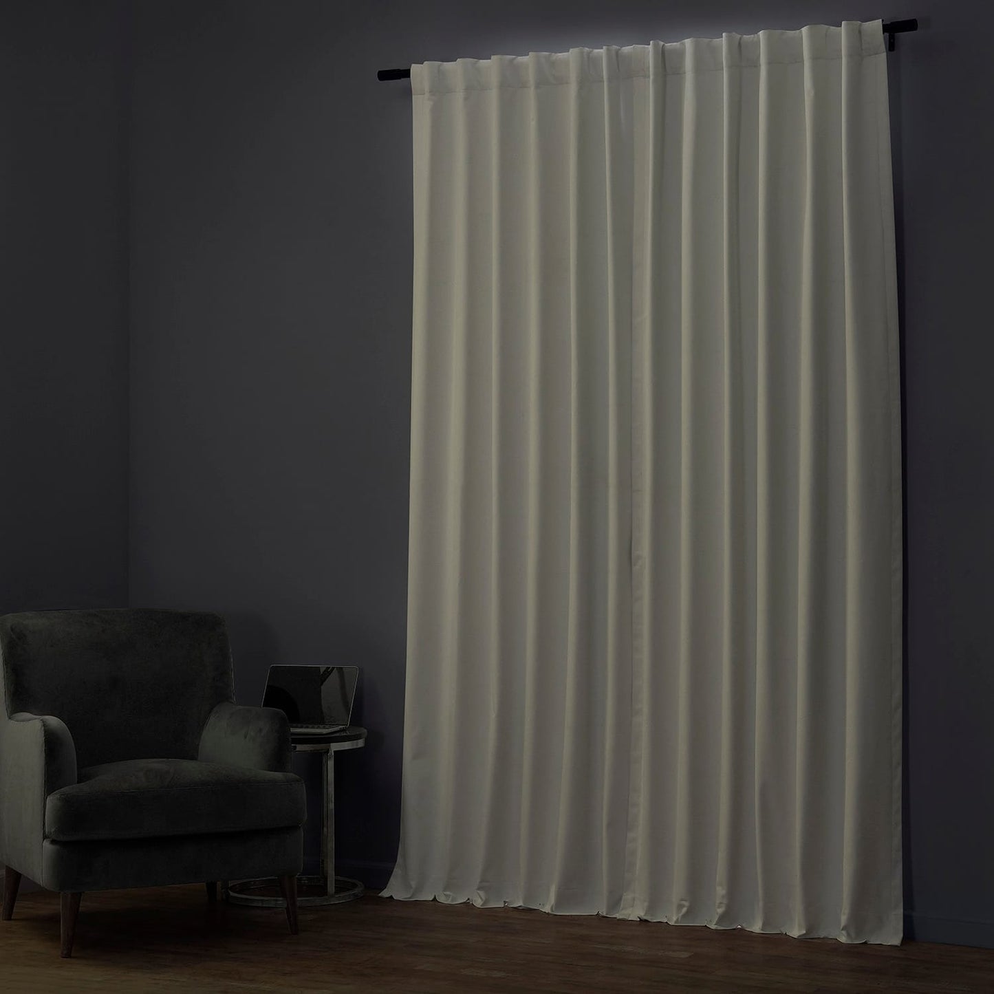 Exclusive Fabrics Performance Linen Luxury Blackout Curtains (1 Panel) - Thermal Insulation, Elegant Blackout Drapery