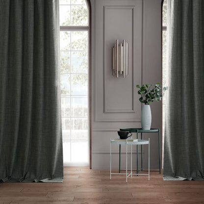Exclusive Fabrics Performance Linen Luxury Blackout Curtains (1 Panel) - Thermal Insulation, Elegant Blackout Drapery