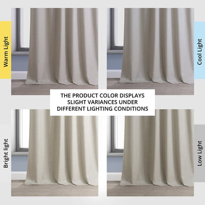 Exclusive Fabrics Performance Linen Luxury Blackout Curtains (1 Panel) - Thermal Insulation, Elegant Blackout Drapery