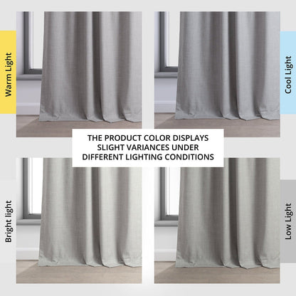 Exclusive Fabrics Performance Linen Luxury Blackout Curtains (1 Panel) - Thermal Insulation, Elegant Blackout Drapery