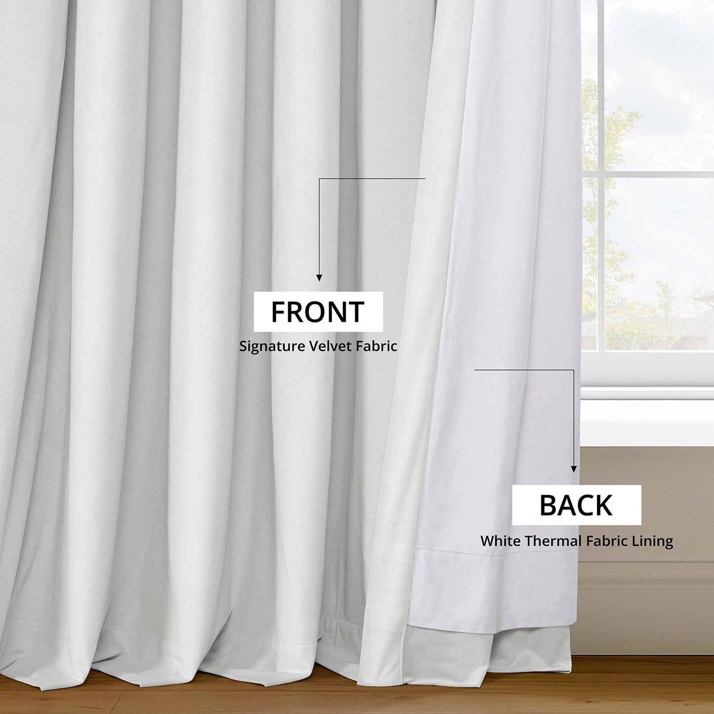 Exclusive Fabrics Signature Blackout Velvet Curtain (1 Panel)