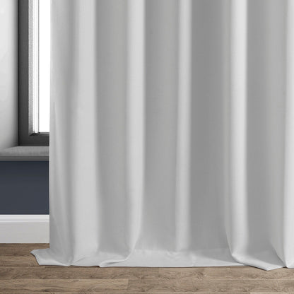 Exclusive Fabrics Faux Linen 100% Blackout Curtains Heat and Light Blocking - (1 Panel)