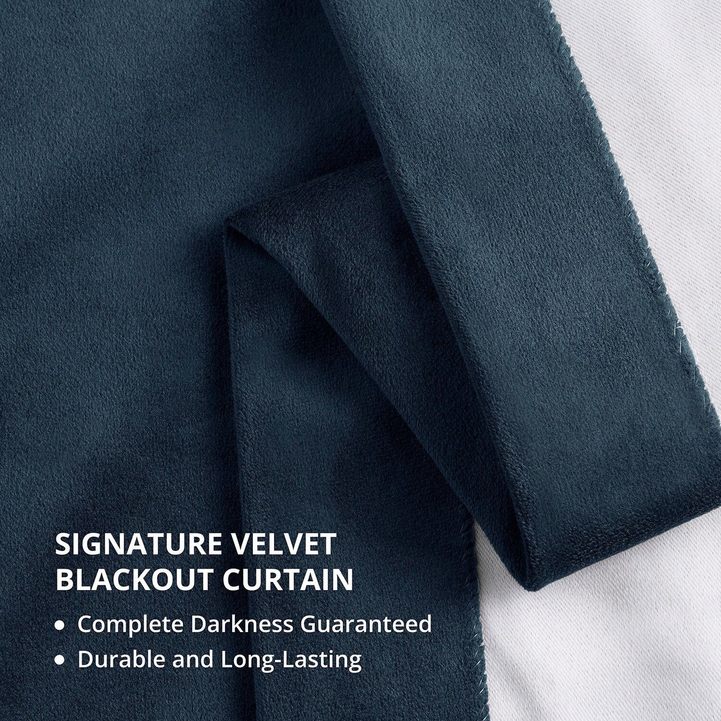 Exclusive Fabrics Signature Midnight Blue Velvet Blackout Curtain Panel