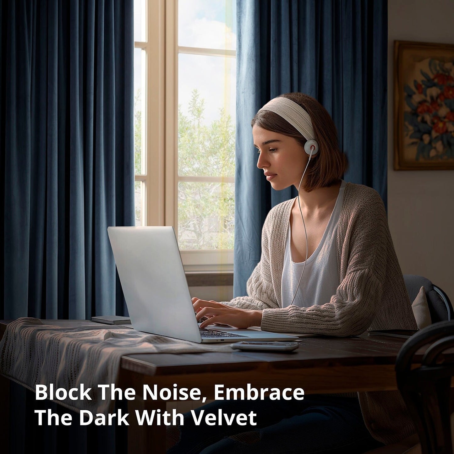 Exclusive Fabrics Signature Midnight Blue Velvet Blackout Curtain Panel