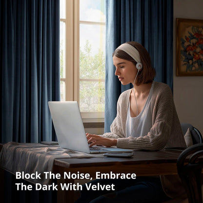 Exclusive Fabrics Signature Midnight Blue Velvet Blackout Curtain Panel