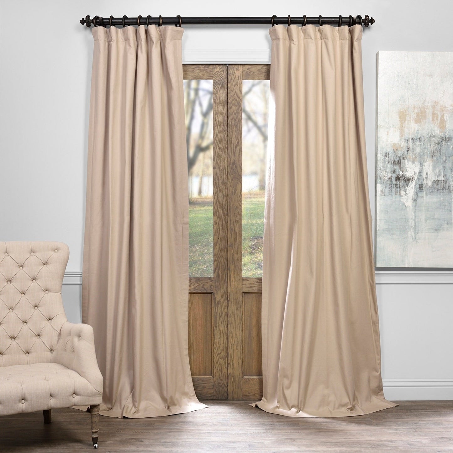 Exclusive Fabrics Solid Cotton True Blackout Curtain (1 Panel)