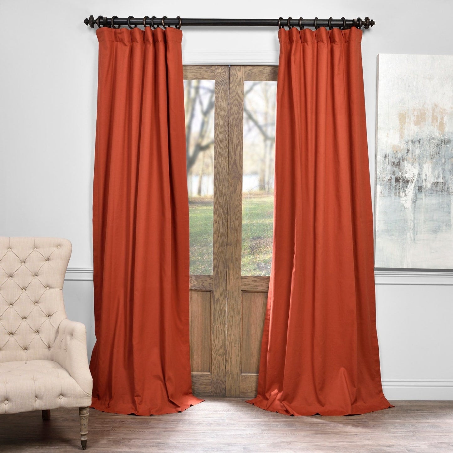 Exclusive Fabrics Solid Cotton True Blackout Curtain (1 Panel)