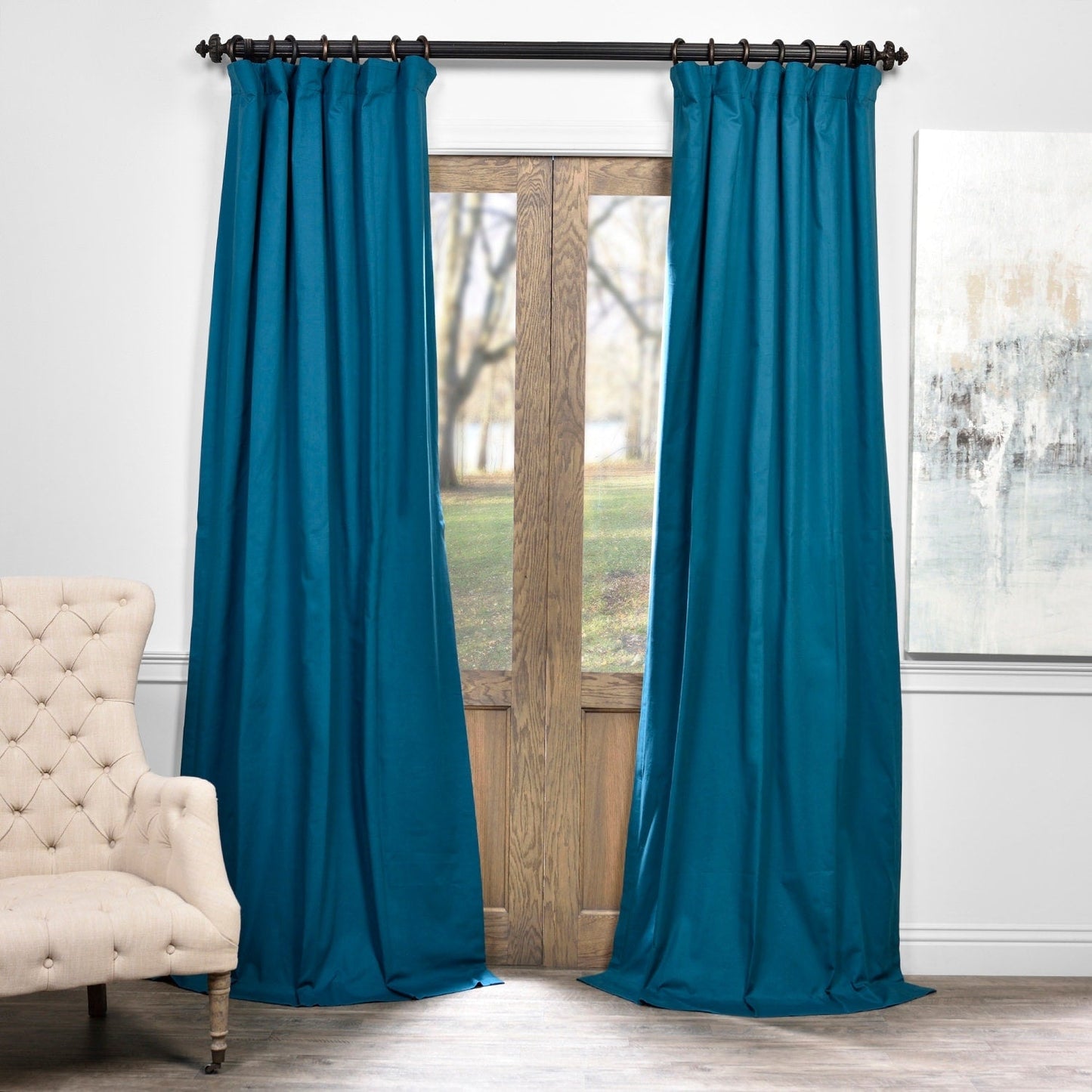 Exclusive Fabrics Solid Cotton True Blackout Curtain (1 Panel)